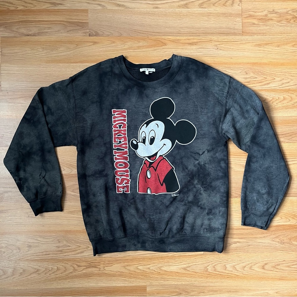 Junk Food Mickey Mouse Tie-Dye Crewneck Sweatshirt